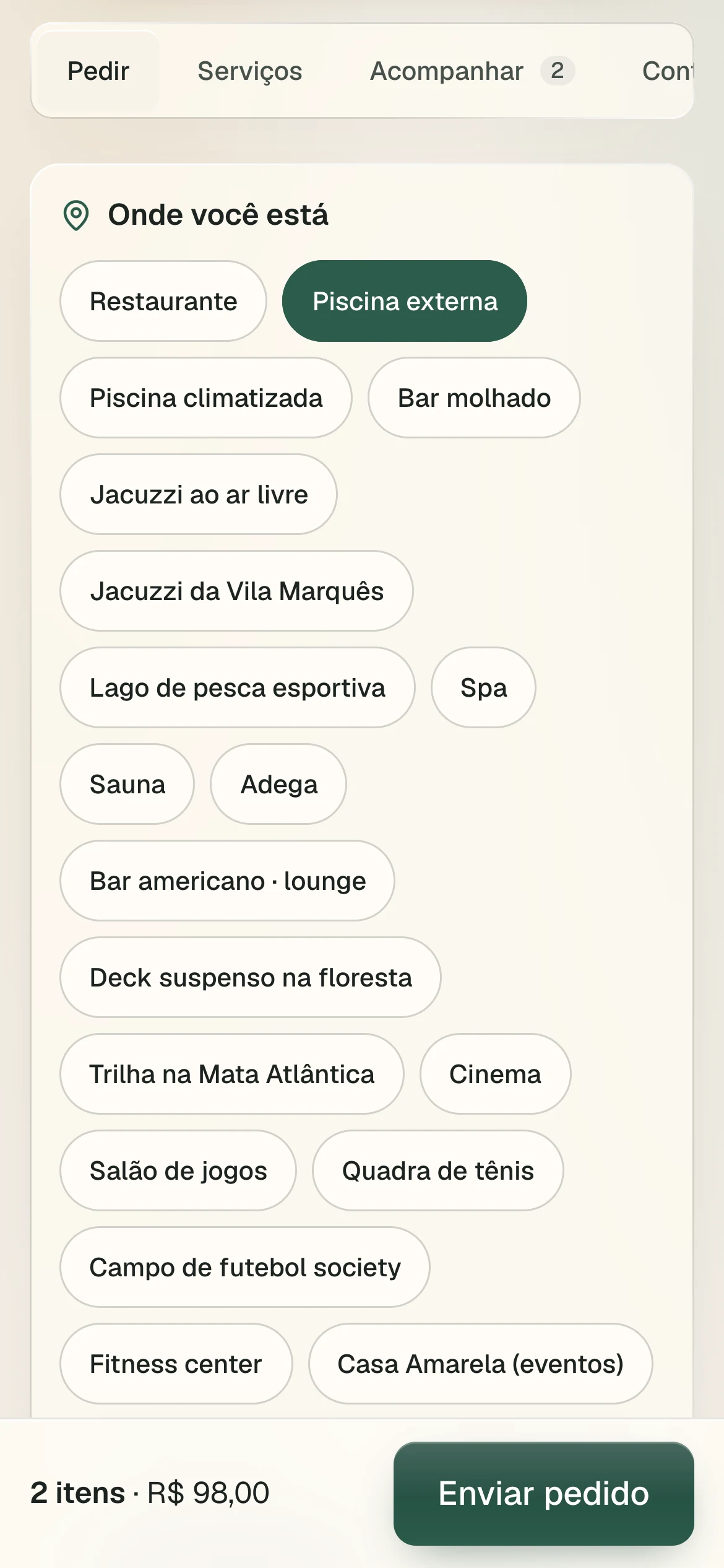 App do hóspede no Hostty